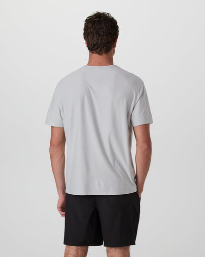 Short Sleeve Strato Pocket Tee - Relaxed Fit Platinum Heather - Vuori