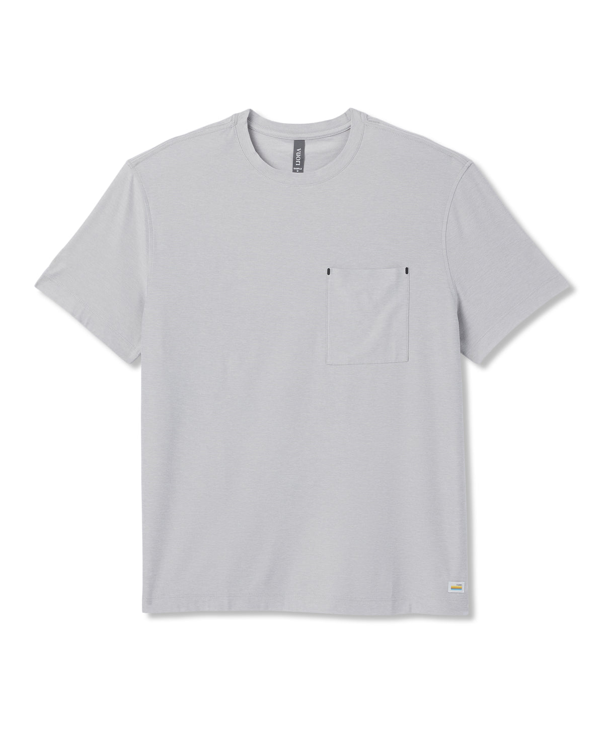Short Sleeve Strato Pocket Tee - Relaxed Fit Platinum Heather - Vuori