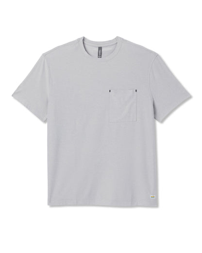 Short Sleeve Strato Pocket Tee - Relaxed Fit Platinum Heather - Vuori