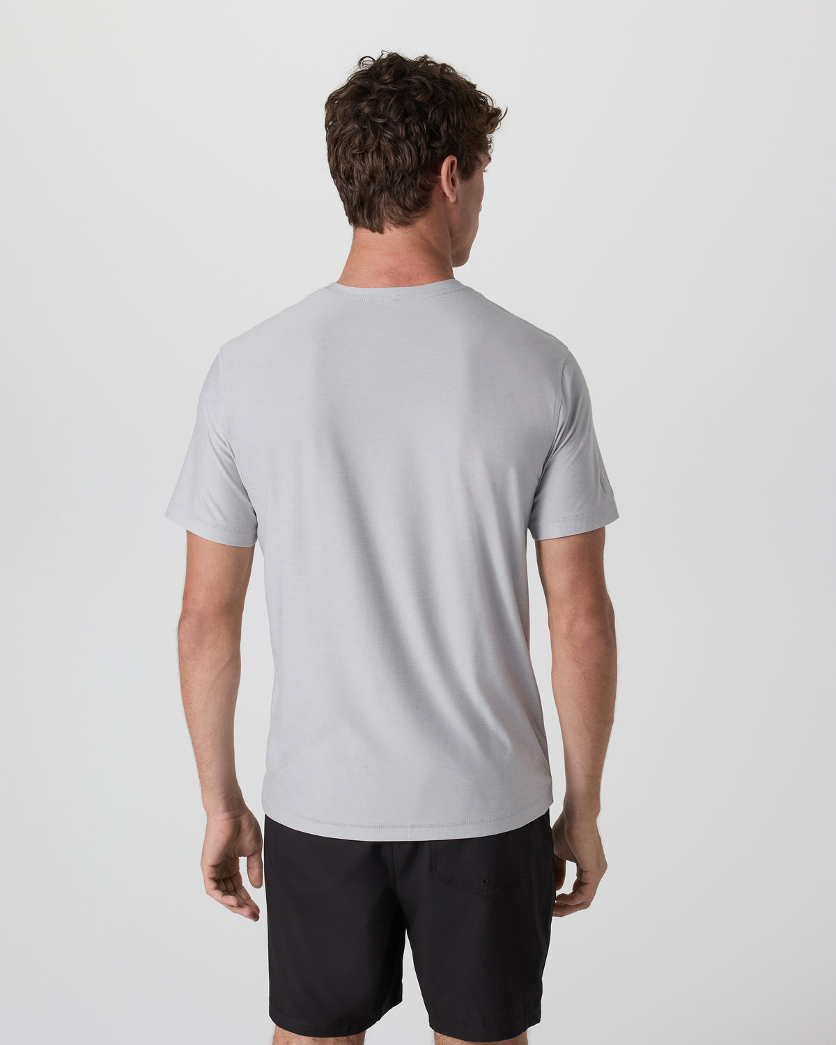 Strato Tech Tee Platinum White Tech Workout Shirt - Vuori