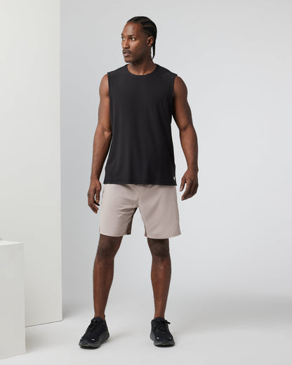 Strato Muscle Tee Men's Black Muscle Shirt - Vuori