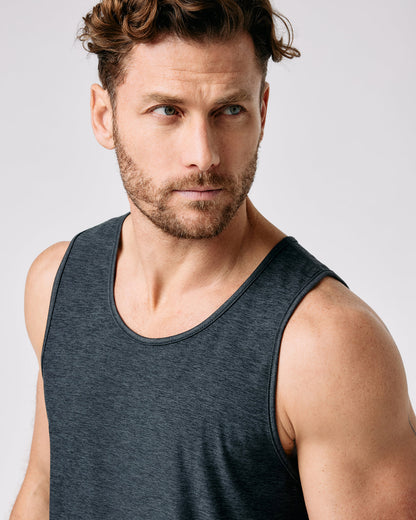 Strato Tech Tank Charcoal Heather - Vuori