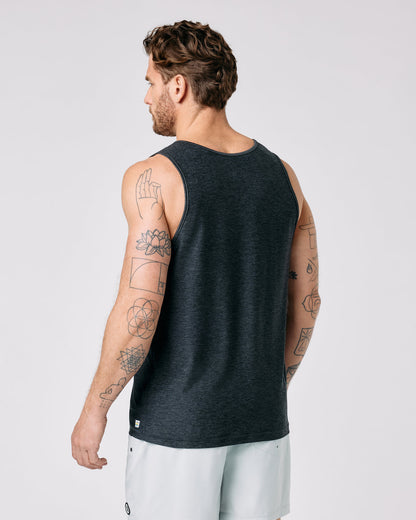 Strato Tech Tank Charcoal Heather - Vuori
