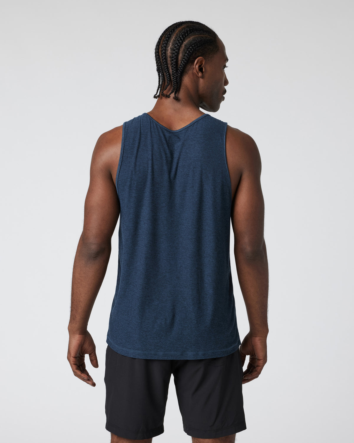 Strato Tech Tank Men's Navy Heather Tank Top - Vuori