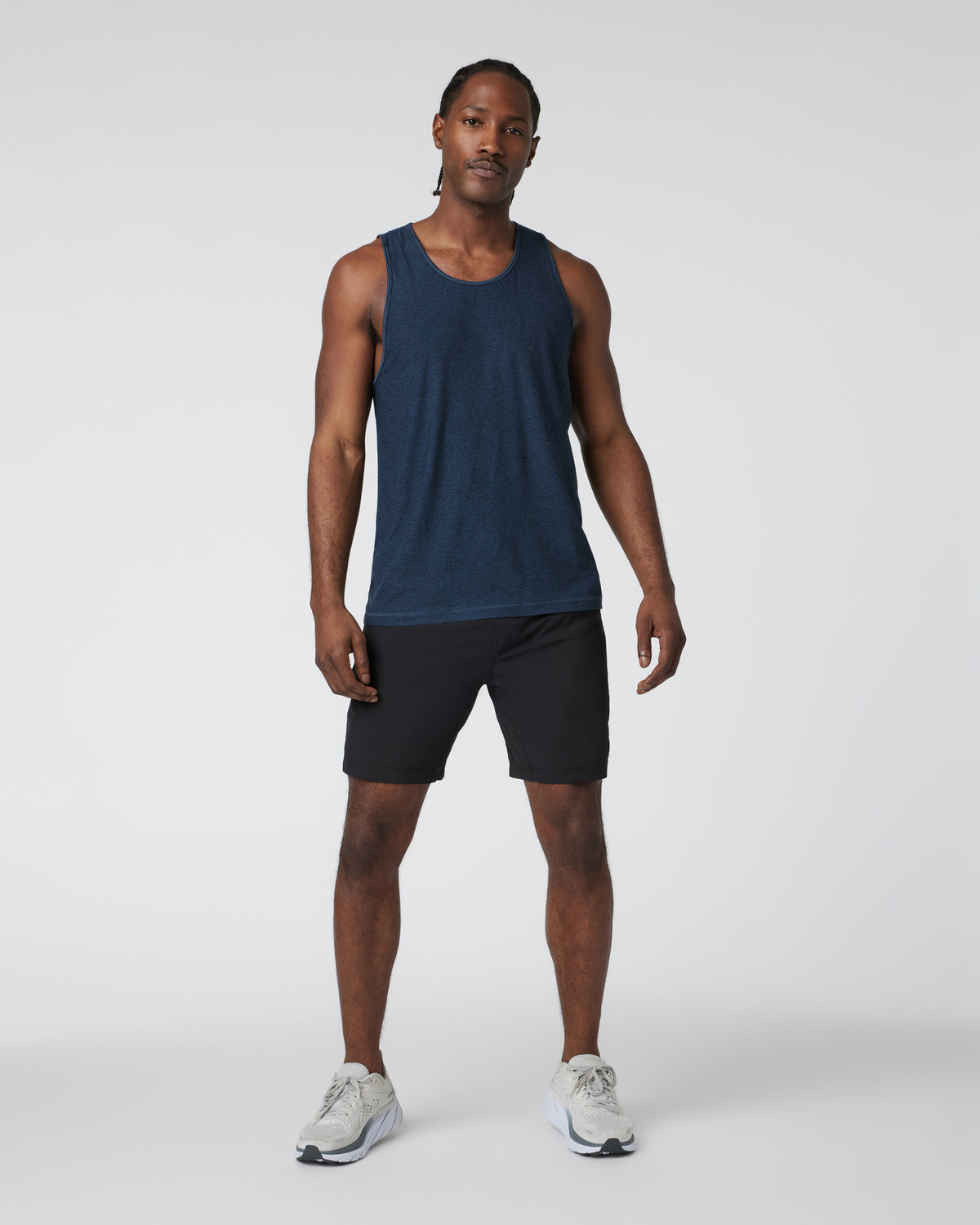 Strato Tech Tank Men's Navy Heather Tank Top - Vuori
