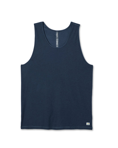 Strato Tech Tank Men's Navy Heather Tank Top - Vuori