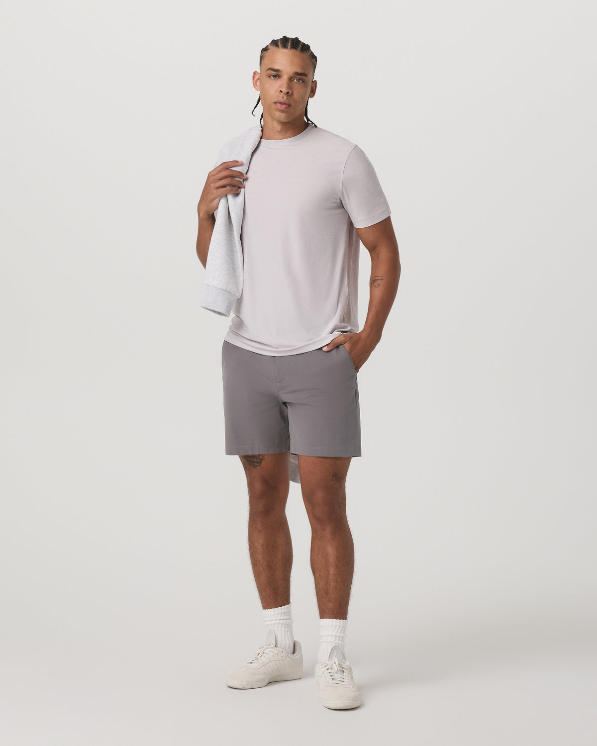 Strato Tech Tee Men's Thistle Heather Performance Shirt - Vuori