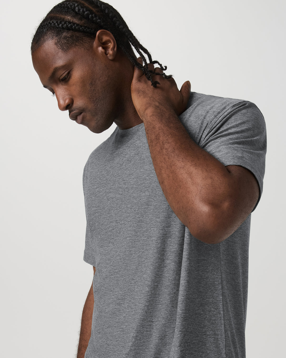 Short Sleeve Strato Tech Tee - Relaxed Fit Heather Grey - Vuori