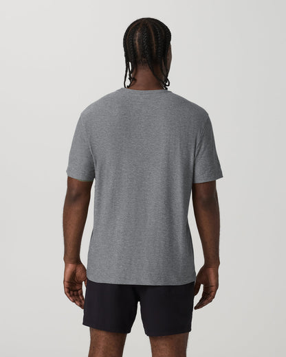 Short Sleeve Strato Tech Tee - Relaxed Fit Heather Grey - Vuori