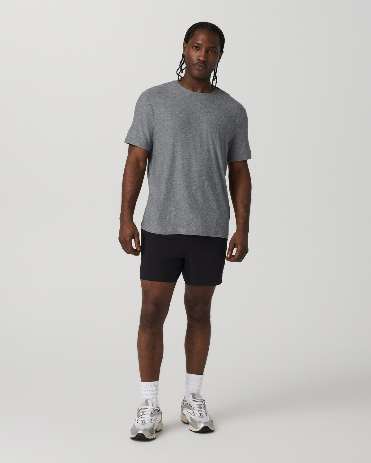 Short Sleeve Strato Tech Tee - Relaxed Fit Heather Grey - Vuori