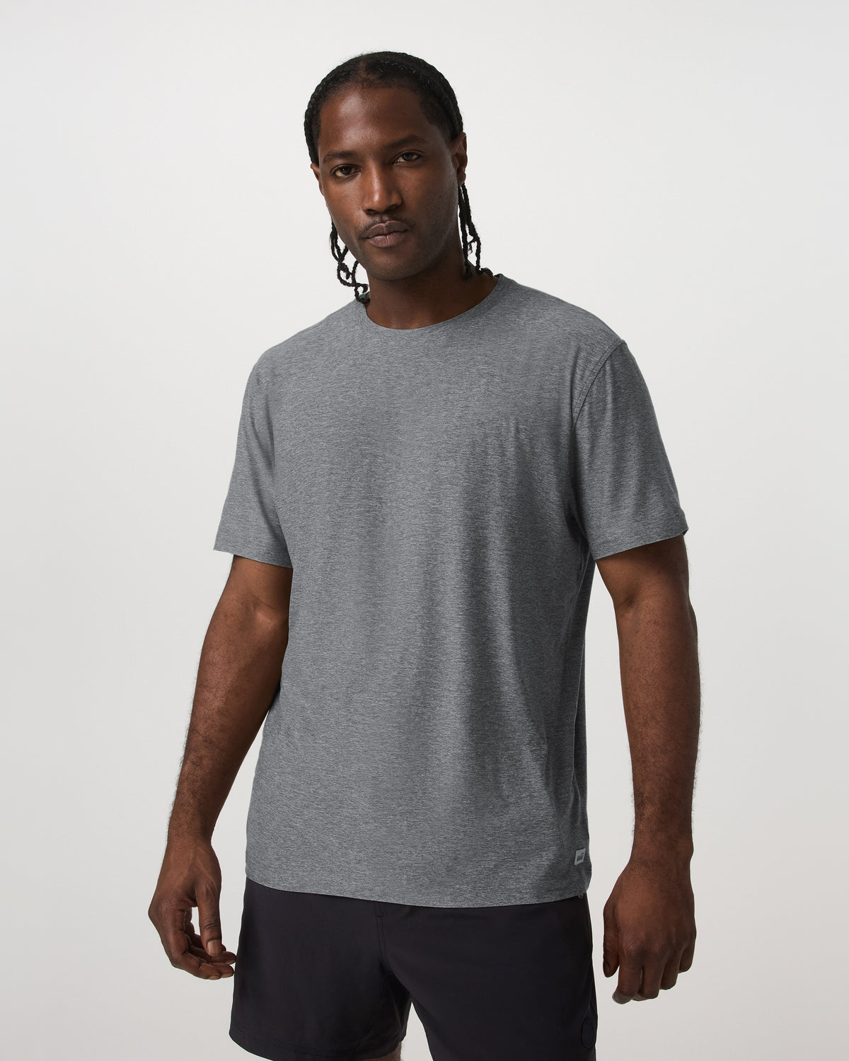 Short Sleeve Strato Tech Tee - Relaxed Fit Heather Grey - Vuori