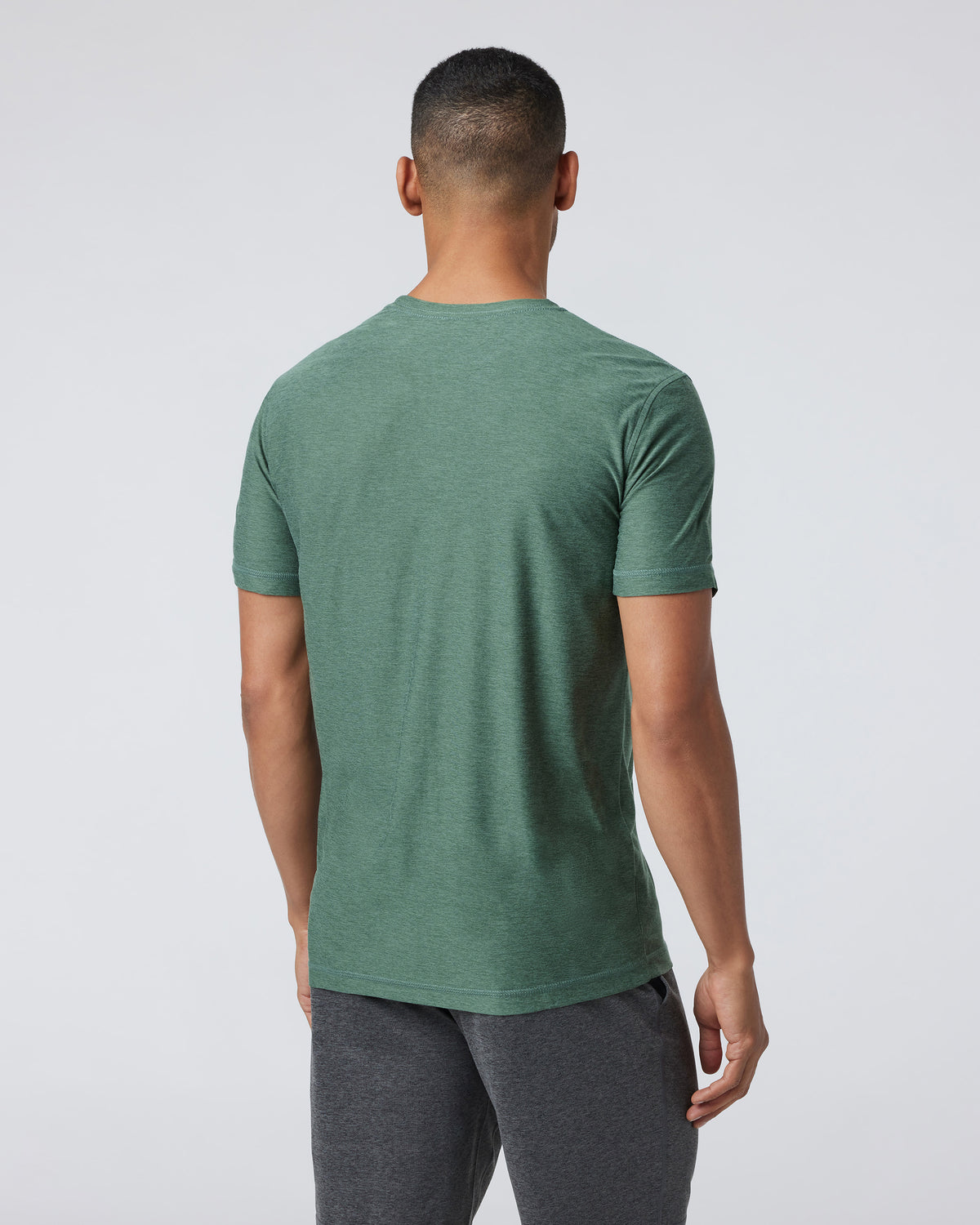 Strato Tech Tee Men's Sea Pine Heather Workout Shirt - Vuori