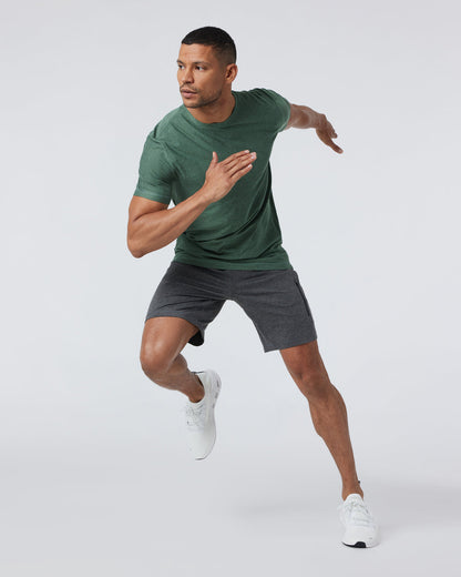 Strato Tech Tee Men's Sea Pine Heather Workout Shirt - Vuori