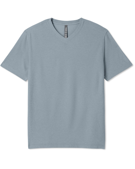 Strato Tech V-Neck Tee Men's Dusty Blue Heather Shirt - Vuori