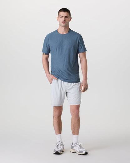 Strato Tech Tee Men's Pool Blue Workout Shirt - Vuori
