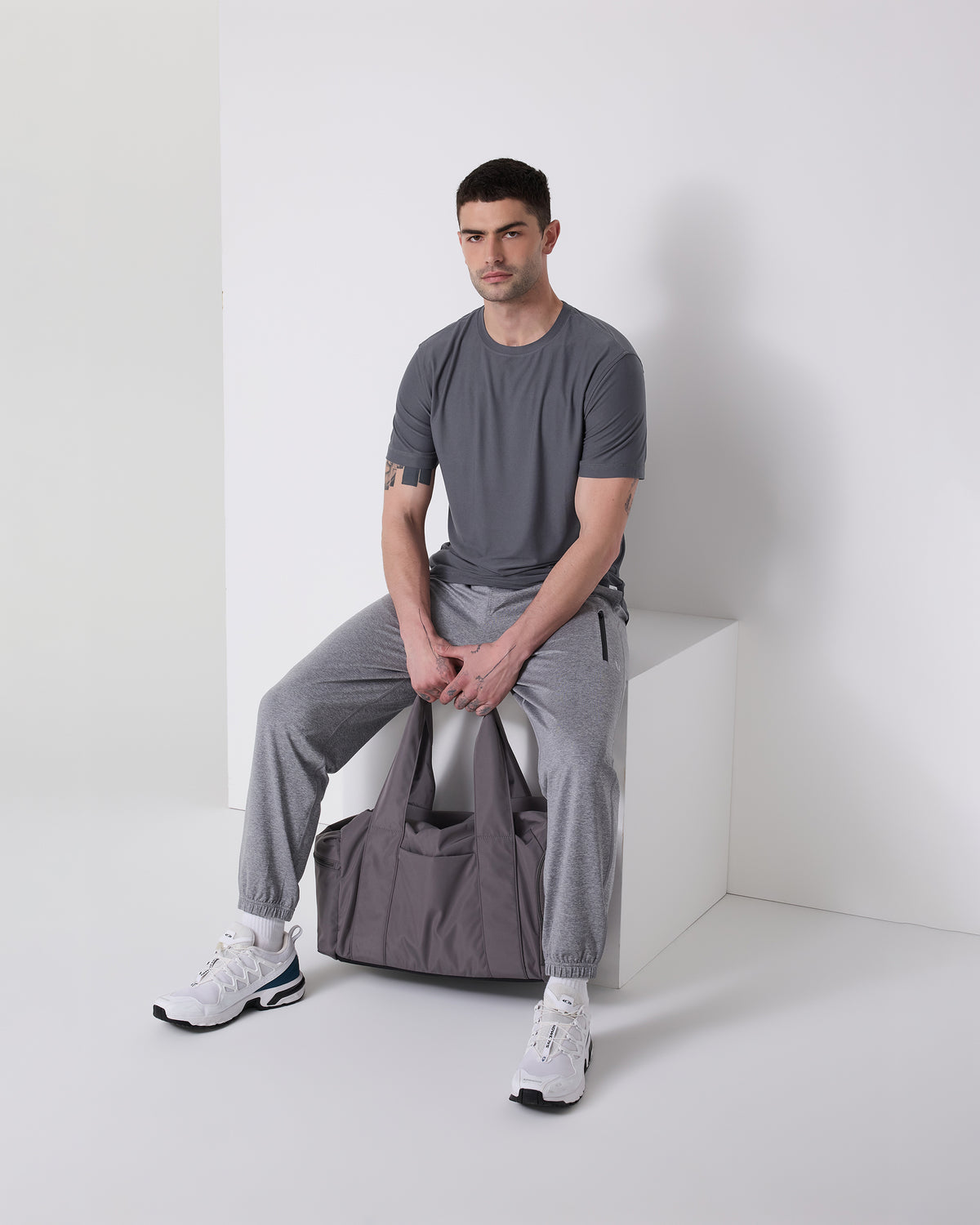 Strato Tech Tee Men's Moonlight Workout Shirt - Vuori