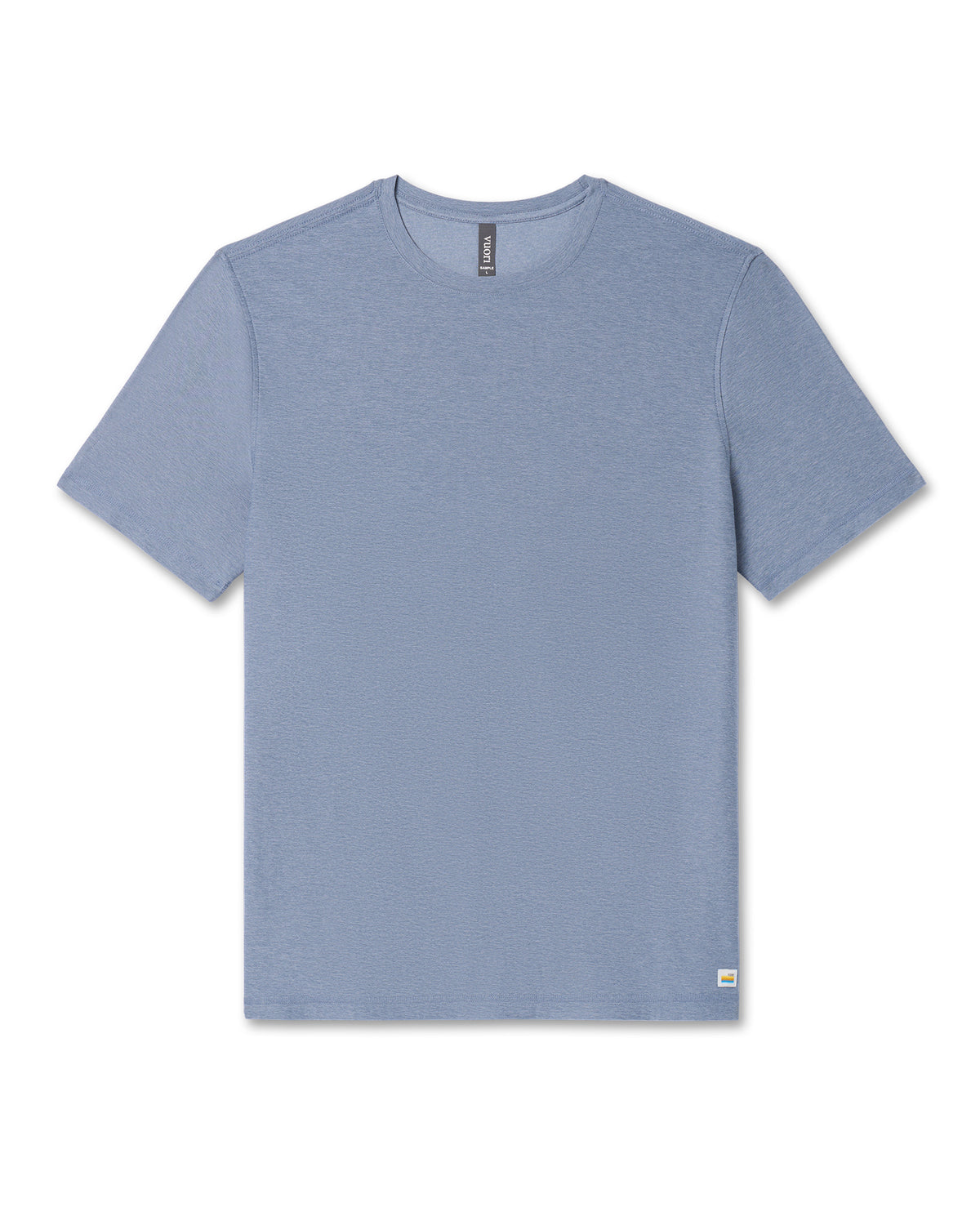 Strato Tech Tee Men's Chambray Heather Workout Shirt - Vuori