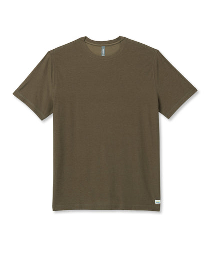 Strato Tech Tee Men's Moss Green Workout Shirt - Vuori