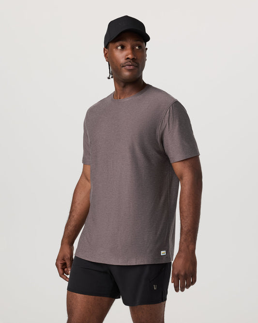 Men's Short Sleeve Strato Tee - Relaxed Fit Huckleberry - Vuori