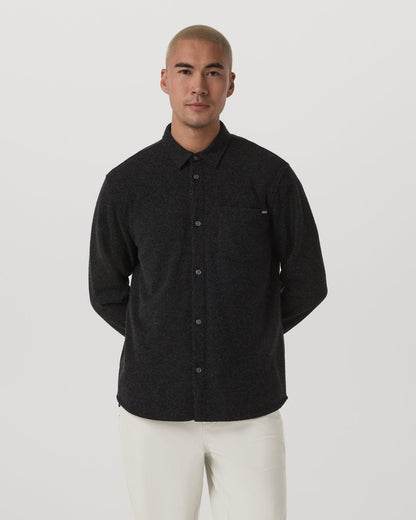 Long Sleeve Altitude Wool Shirt - Relaxed Volcanic Ash - Vuori