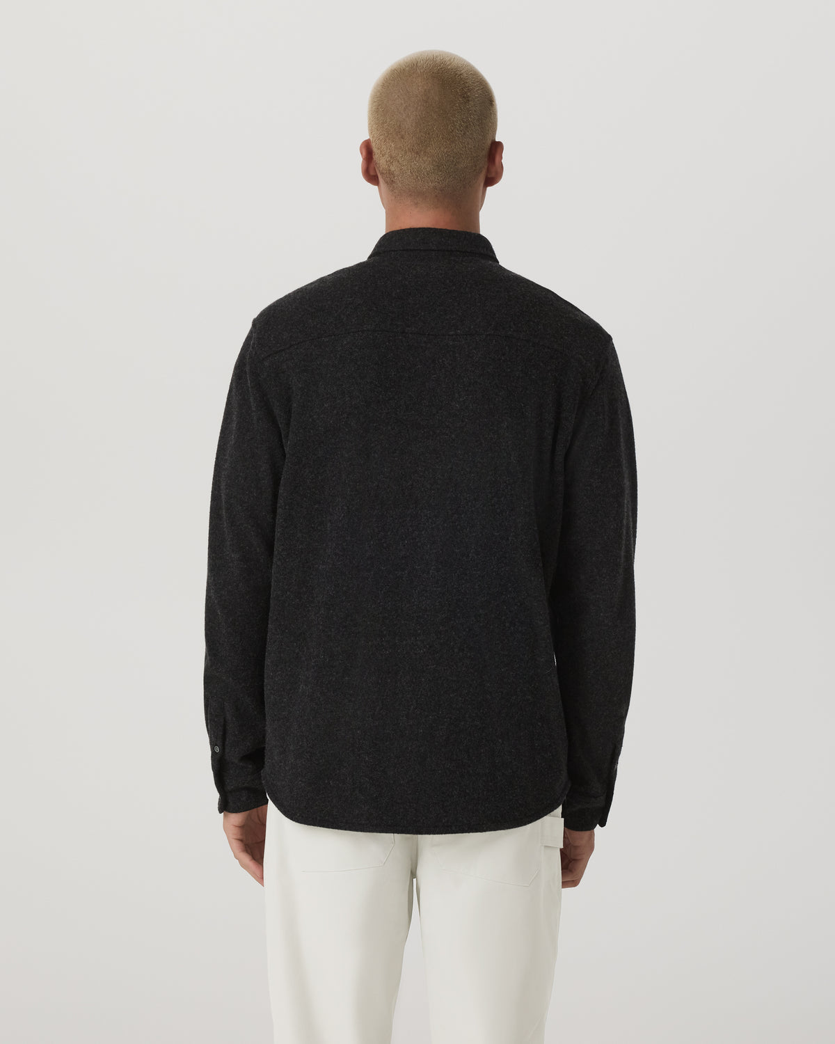 Long Sleeve Altitude Wool Shirt - Relaxed Volcanic Ash - Vuori