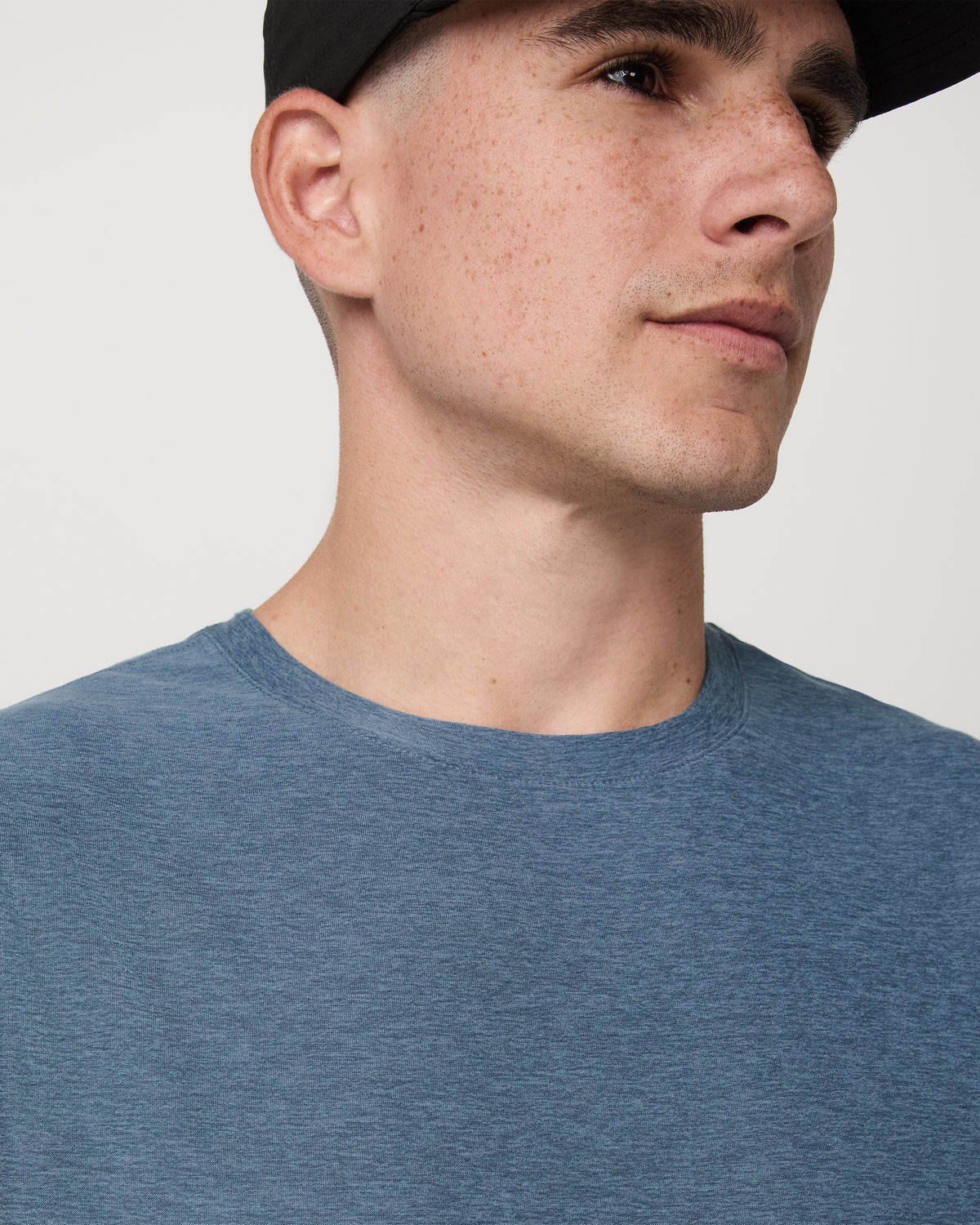 Strato Muscle Tee Men's Pool Blue Heather Tank Top - Vuori