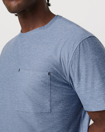 Men's Short Sleeve Strato Pocket Tee - Relaxed Chambray - Vuori