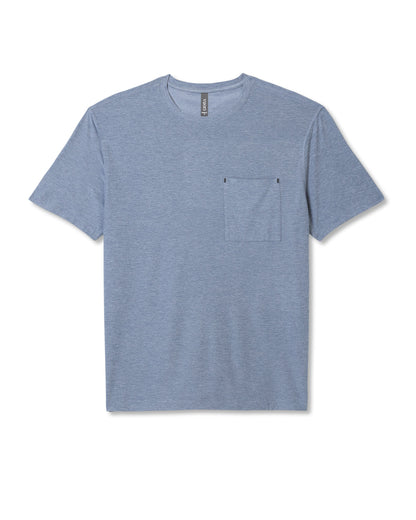 Men's Short Sleeve Strato Pocket Tee - Relaxed Chambray - Vuori