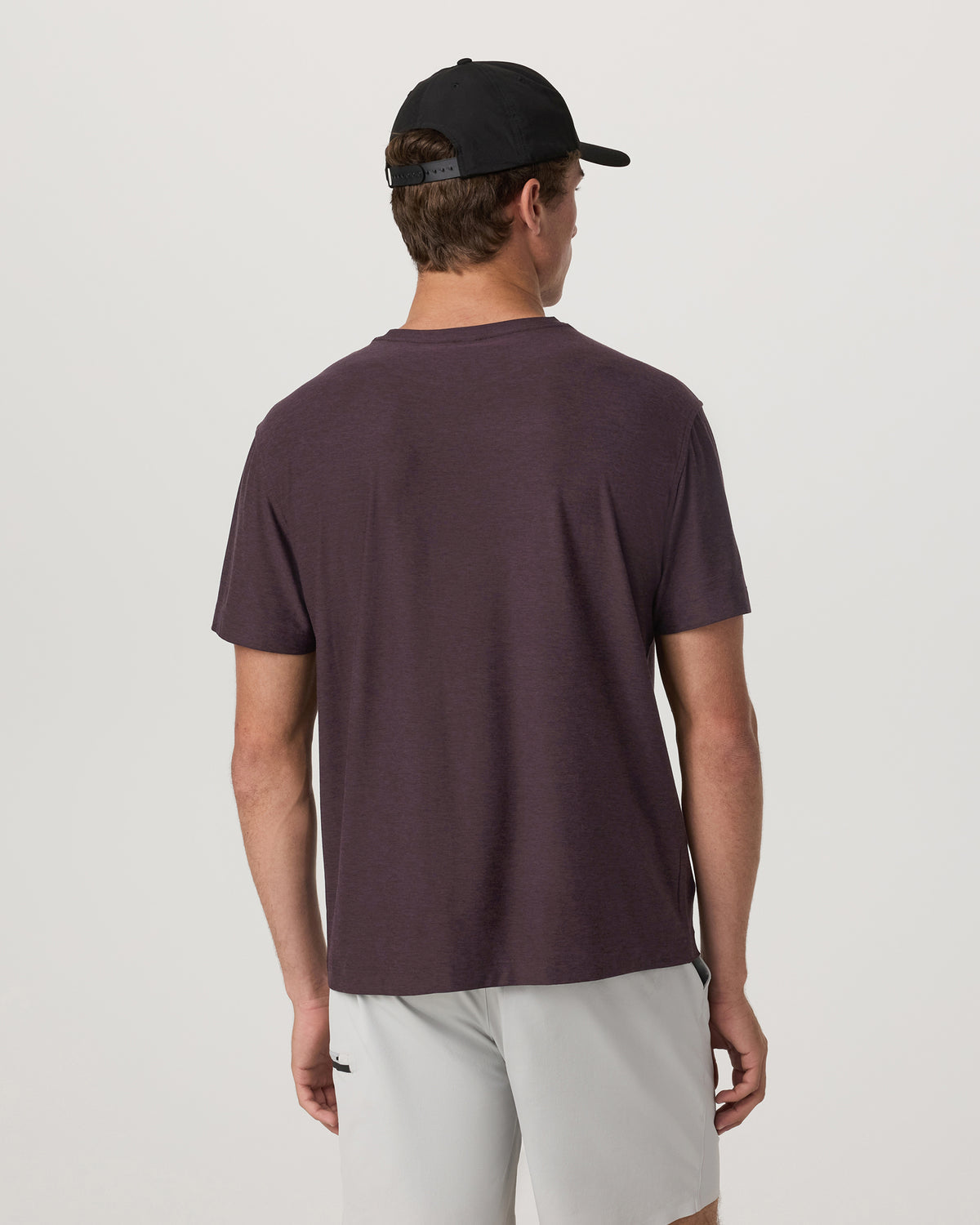 Short Sleeve Strato Pocket Tee - Relaxed Fit Raisin Heather - Vuori