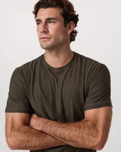 Strato Tech Tee Men's Dark Oregano Heather T-Shirt - Vuori
