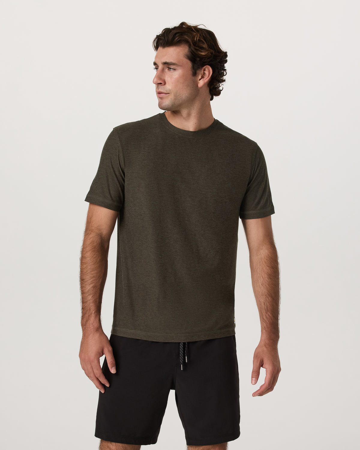 Strato Tech Tee Men's Dark Oregano Heather T-Shirt - Vuori