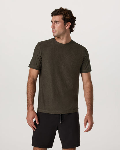 Strato Tech Tee Men's Dark Oregano Heather T-Shirt - Vuori