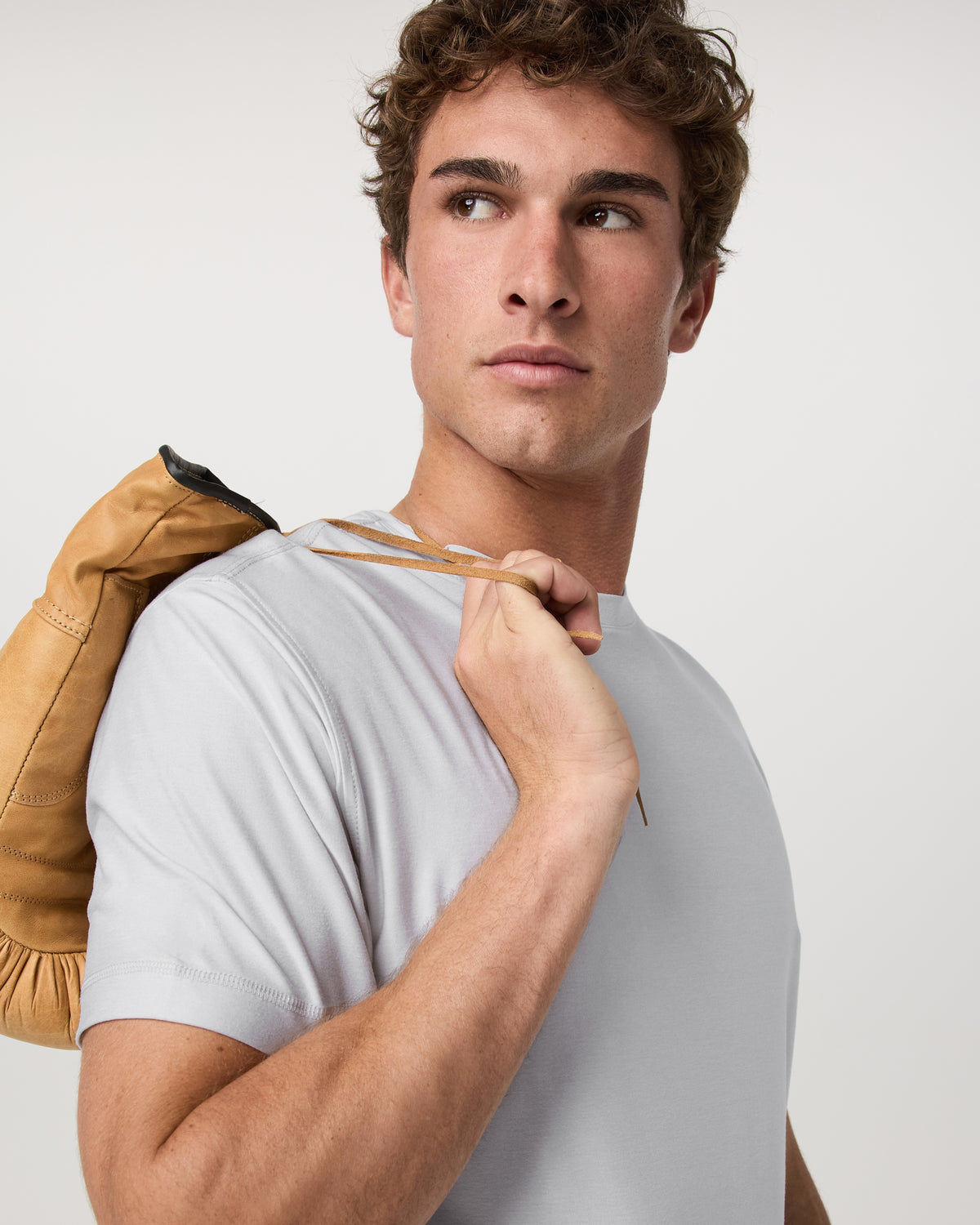 Strato Tech Tee Men's Frost Grey Workout Shirt - Vuori