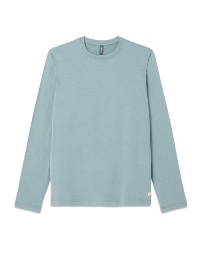 Long Sleeve Ponto Performance Tee Misty Blue Heather - Vuori