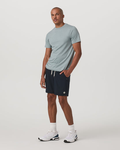 Short Sleeve Ponto Performance Tee Misty Blue Heather - Vuori
