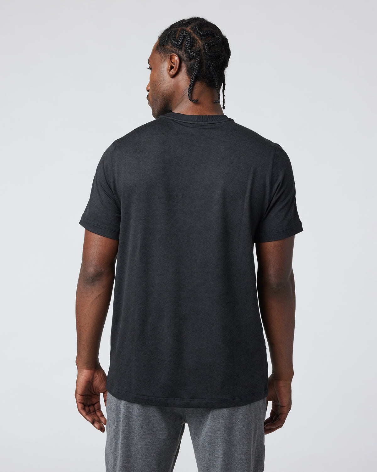Short Sleeve Ponto Performance Tee Black Heather - Vuori