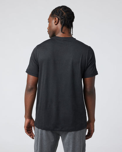 Short Sleeve Ponto Performance Tee Black Heather - Vuori