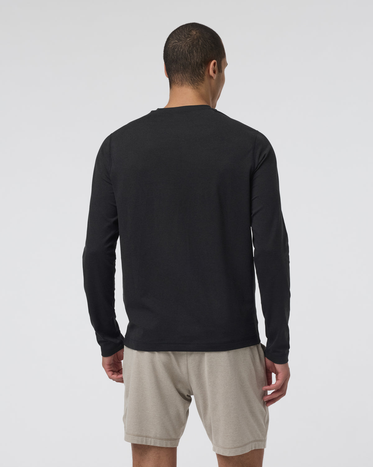 Long Sleeve Ponto Performance Tee Black Heather - Vuori