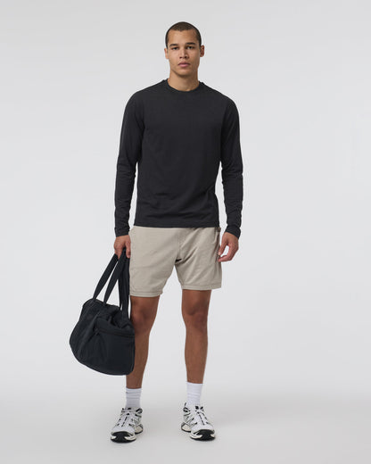 Long Sleeve Ponto Performance Tee Black Heather - Vuori