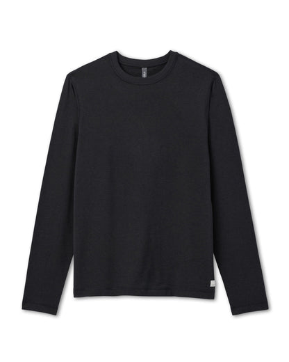 Long Sleeve Ponto Performance Tee Black Heather - Vuori