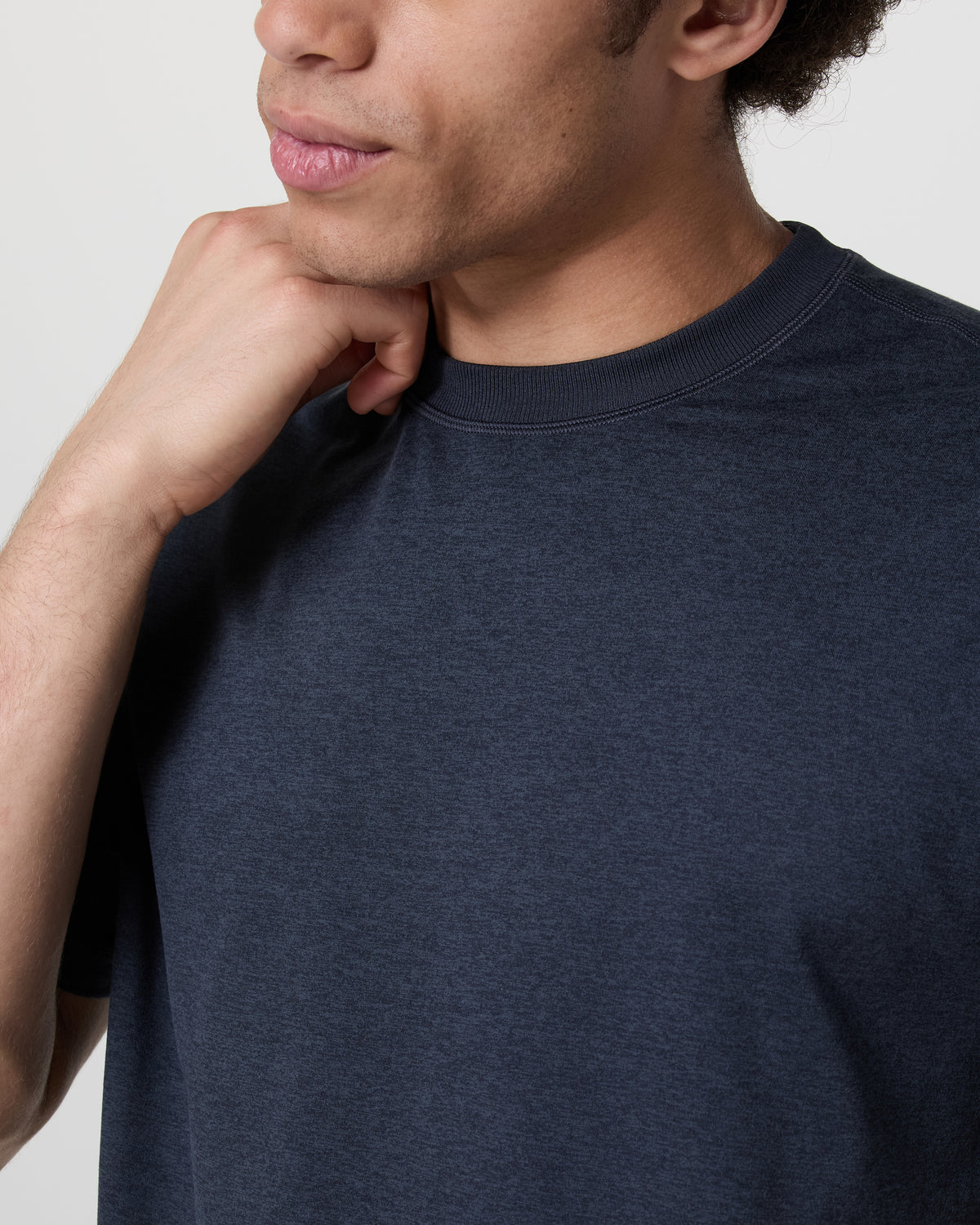 Short Sleeve Ponto Tee - Relaxed Fit Midnight Heather - Vuori