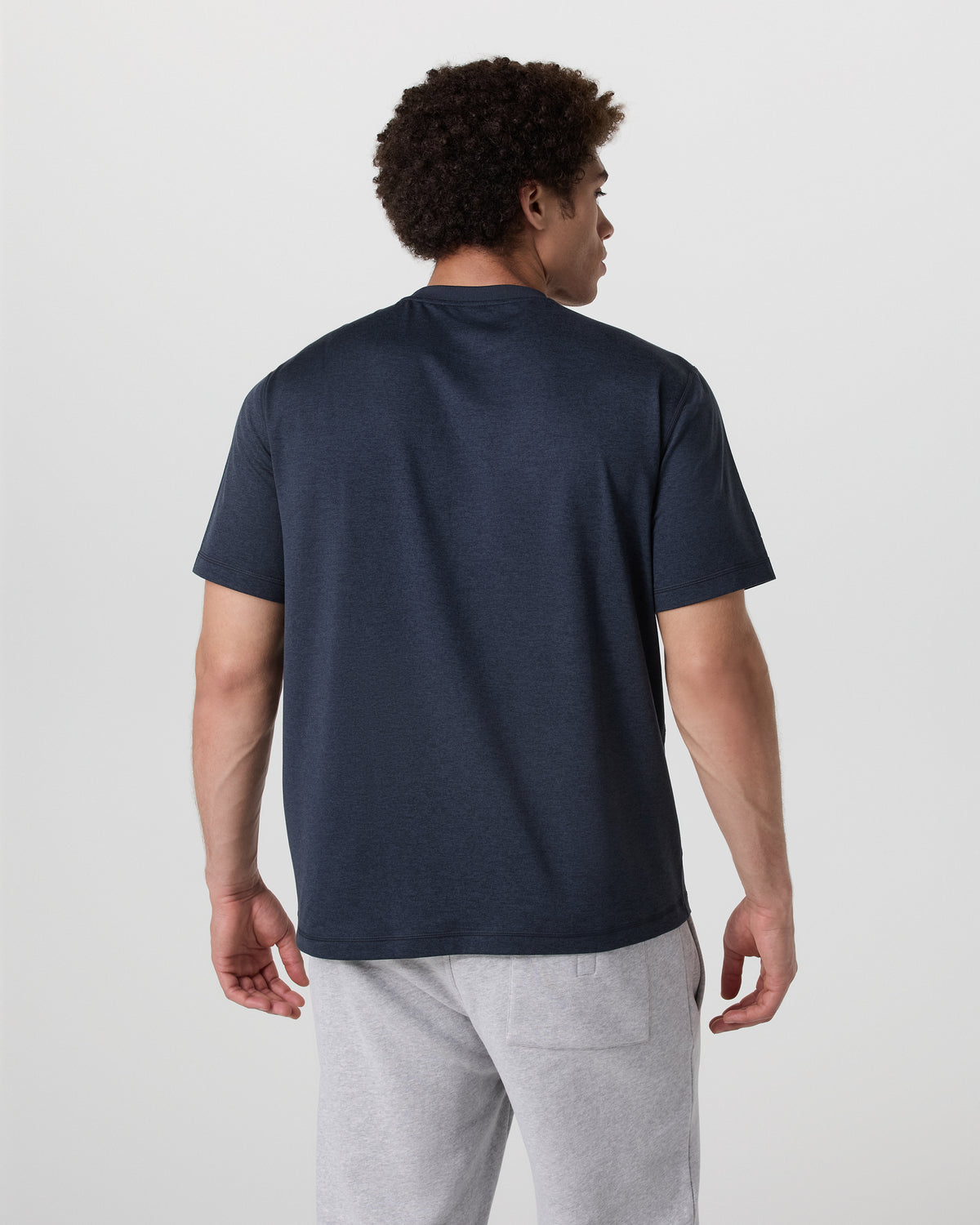 Short Sleeve Ponto Tee - Relaxed Fit Midnight Heather - Vuori