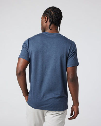 Short Sleeve Ponto Performance Tee Azure Heather - Vuori