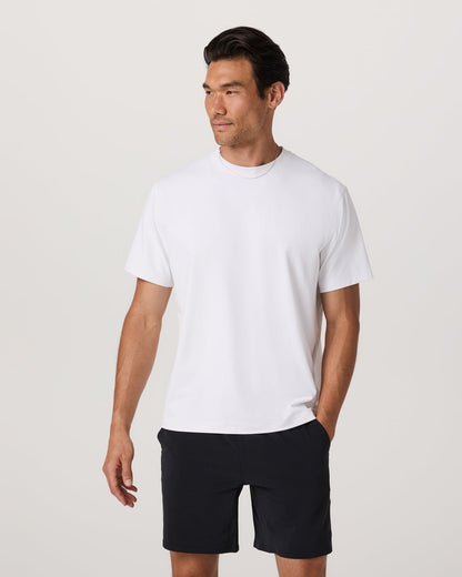 Men's Short Sleeve Ponto Tee - Relaxed White - Vuori