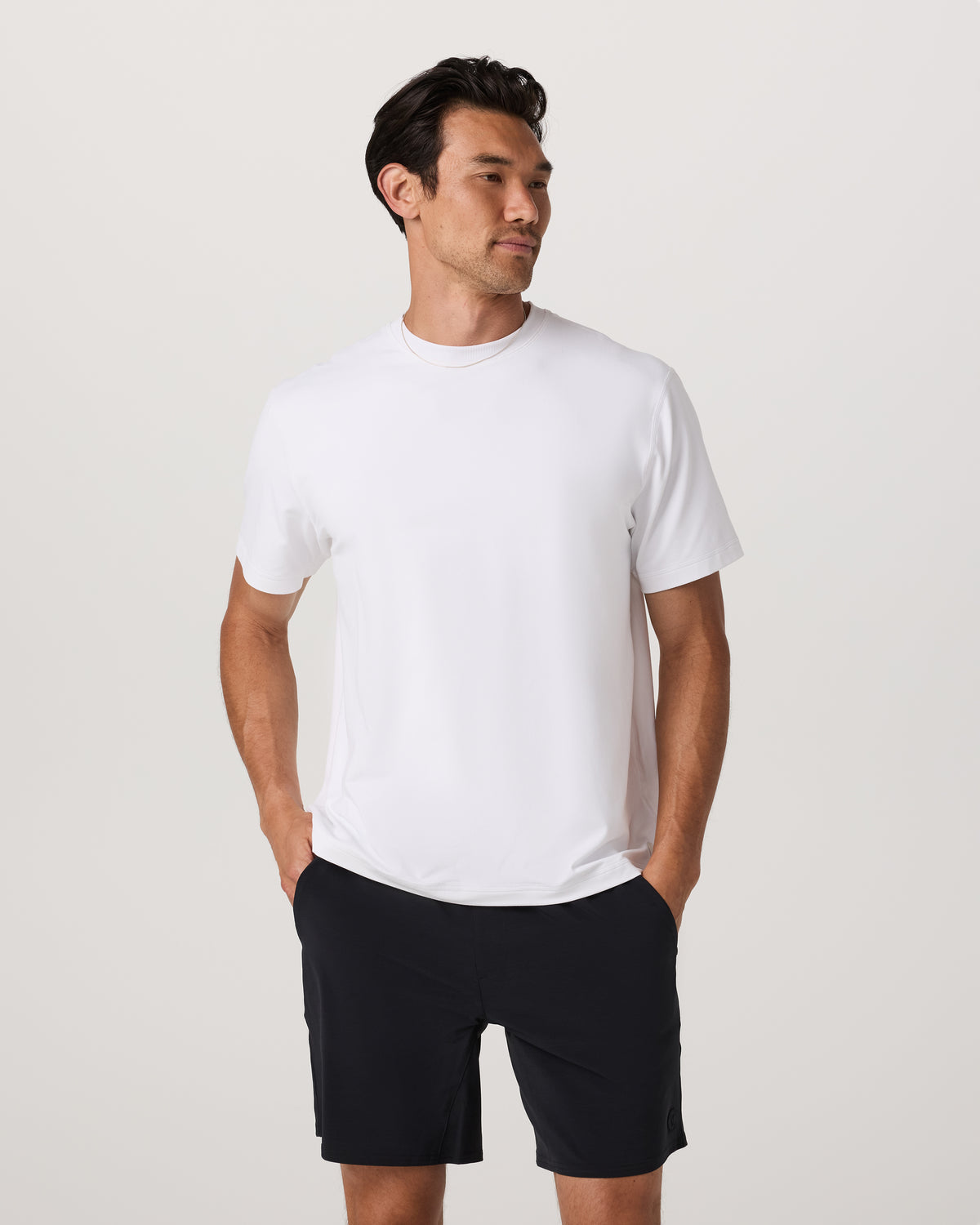 Men's Short Sleeve Ponto Tee - Relaxed White - Vuori