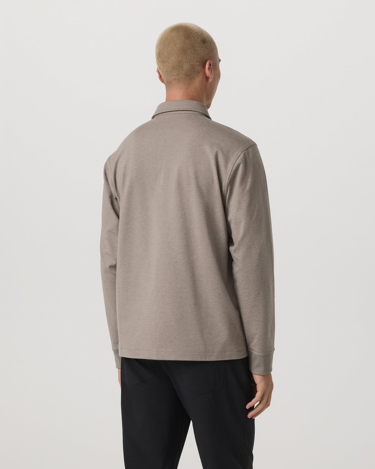Men's Long Sleeve Coronado Rugby Walnut Heather - Vuori