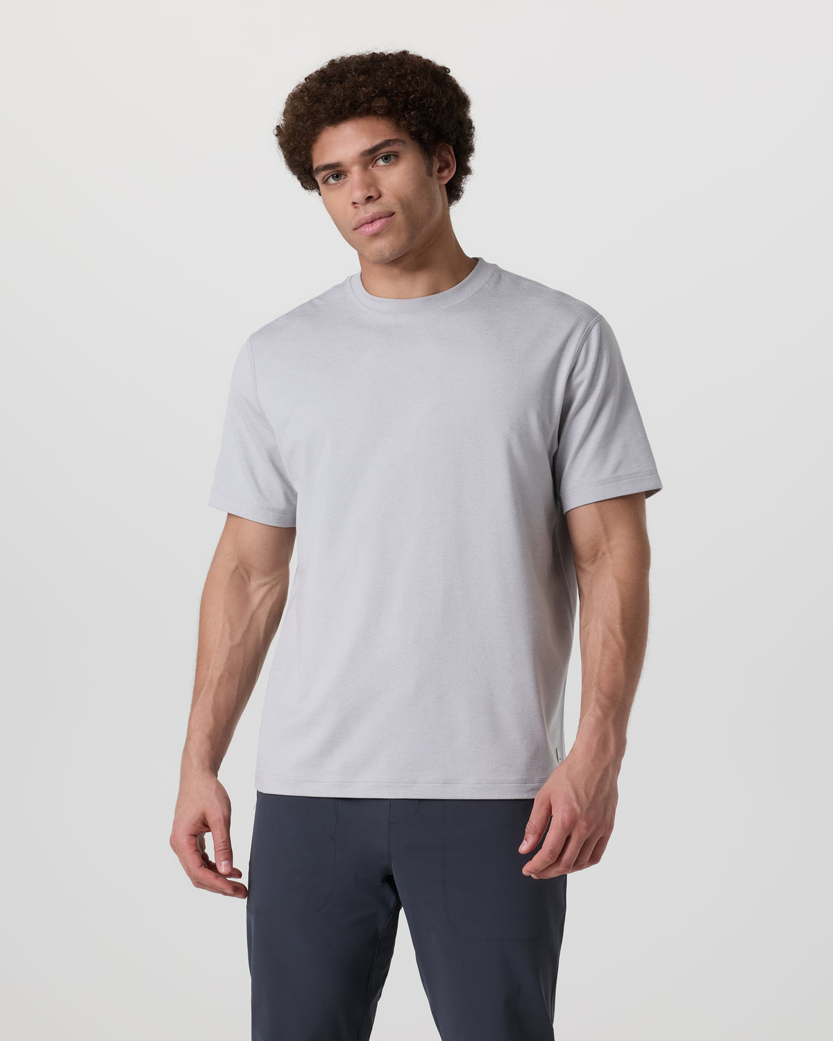 Short Sleeve Ponto Tee - Relaxed Fit Frost Grey Heather - Vuori