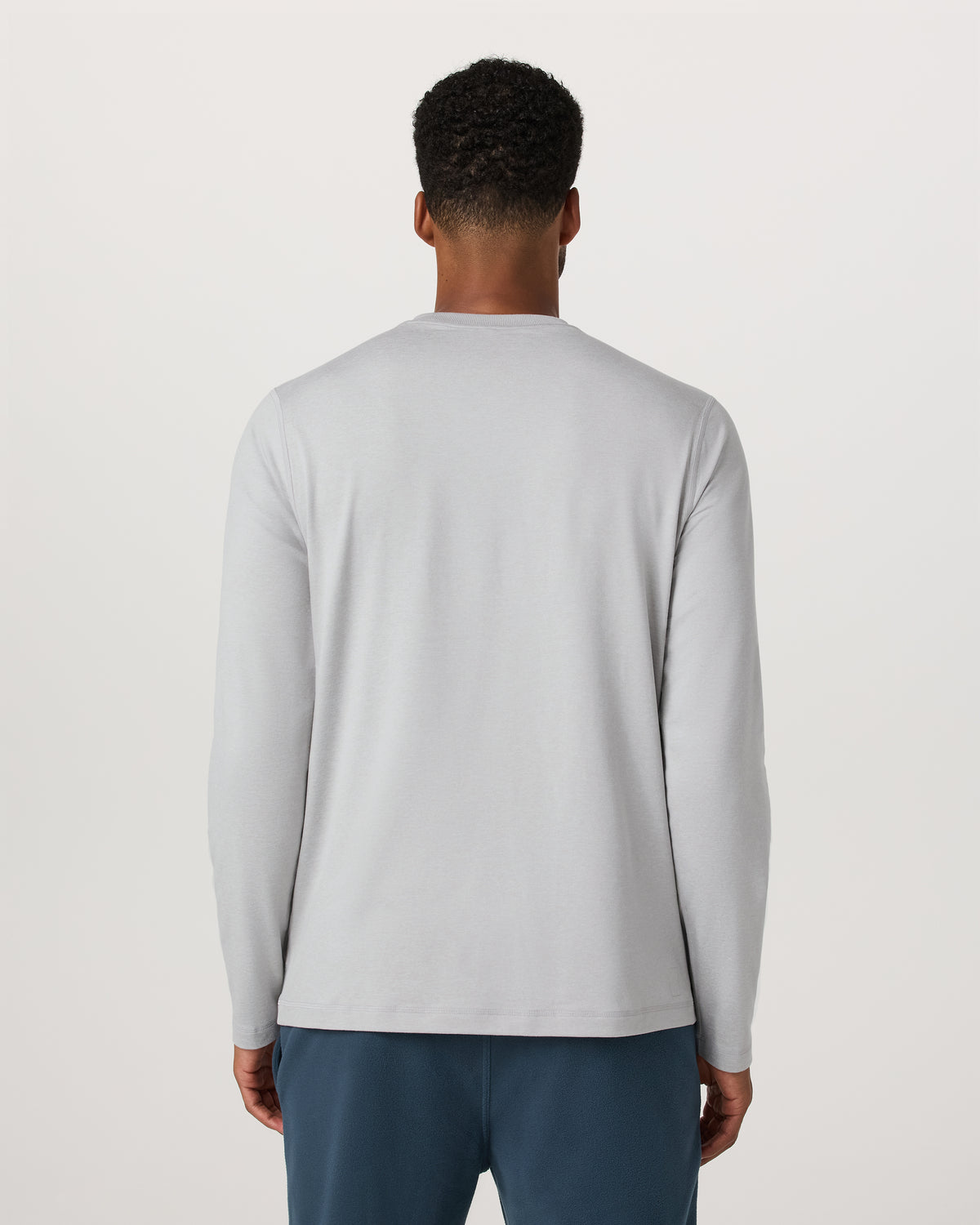 Long Sleeve Ponto Performance Tee Frost Grey Heather - Vuori