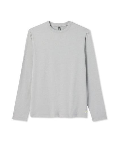 Long Sleeve Ponto Performance Tee Frost Grey Heather - Vuori