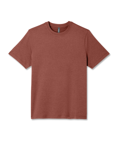 Short Sleeve Ponto Performance Tee Firebrick Heather - Vuori